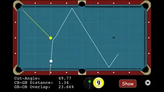 Billard Aiming Calculator Pro 스크린샷