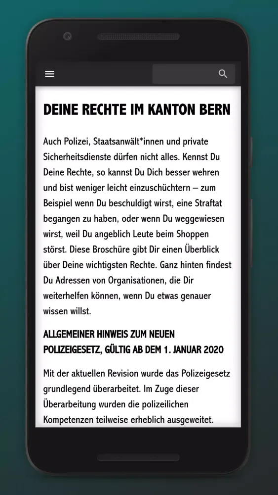 Tangkapan skrin Deine Rechte