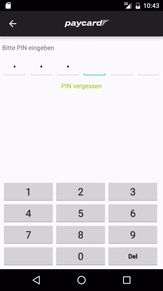 Tangkapan layar paycard