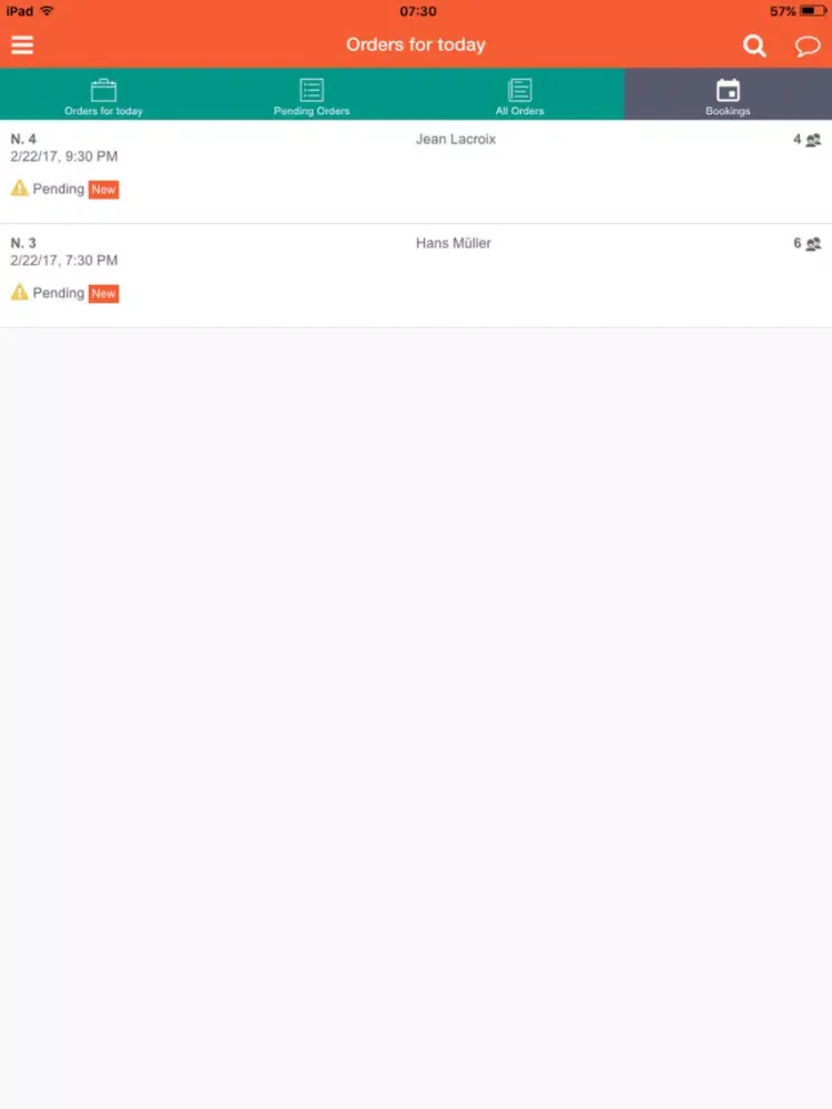 Tangkapan skrin Gnam Resto iPad 