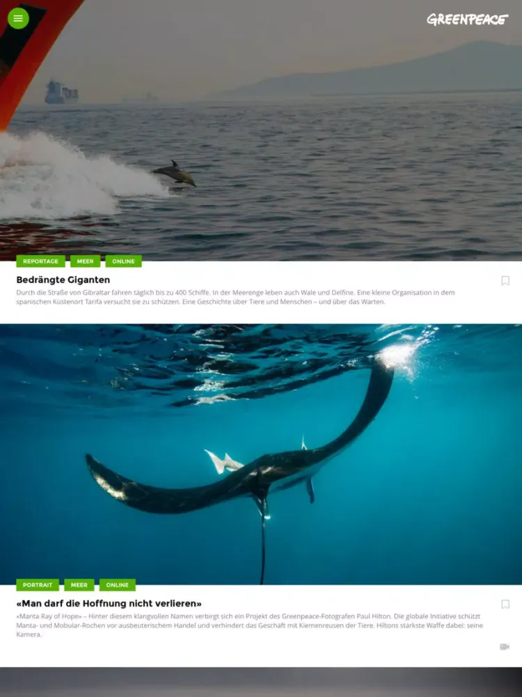 Magazin Greenpeace Schweiz iPad  سکرین شاٹس