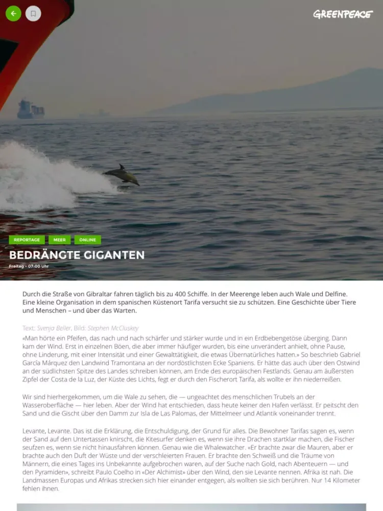 Magazin Greenpeace Schweiz iPad  سکرین شاٹس