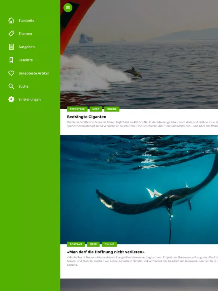 Magazin Greenpeace Schweiz iPad  سکرین شاٹس