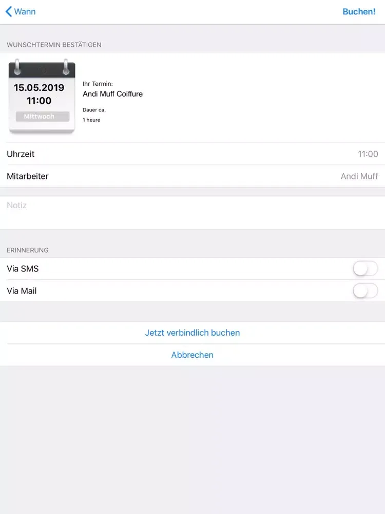 Andi Muff Coiffure iPad  स्क्रीनशॉट