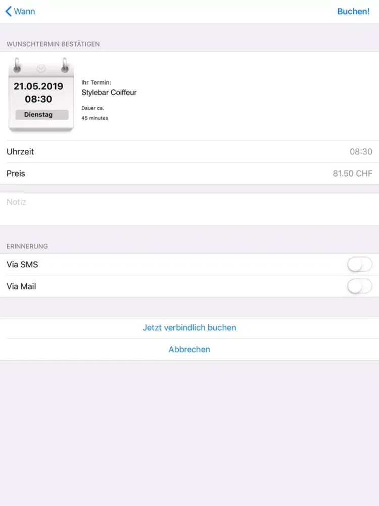 Coiffeur Stylebar iPad  Ekran Görüntüleri