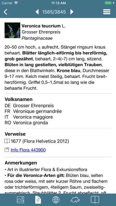 Flora Helvetica Pro deutsch应用截图