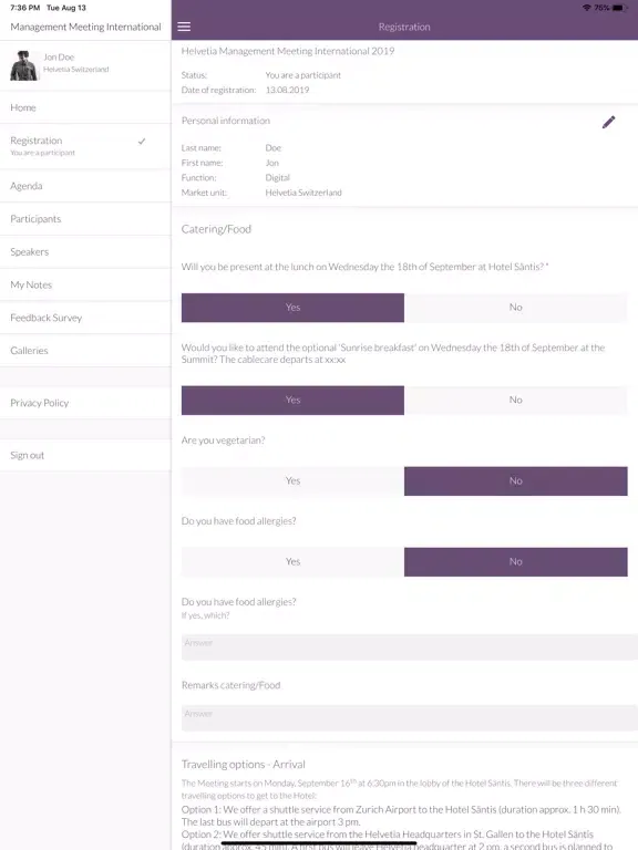 Helvetia EMM iPad  سکرین شاٹس