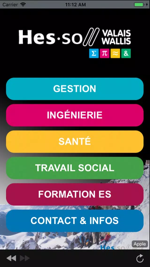 Capturas de pantalla de HES-SO Wallis