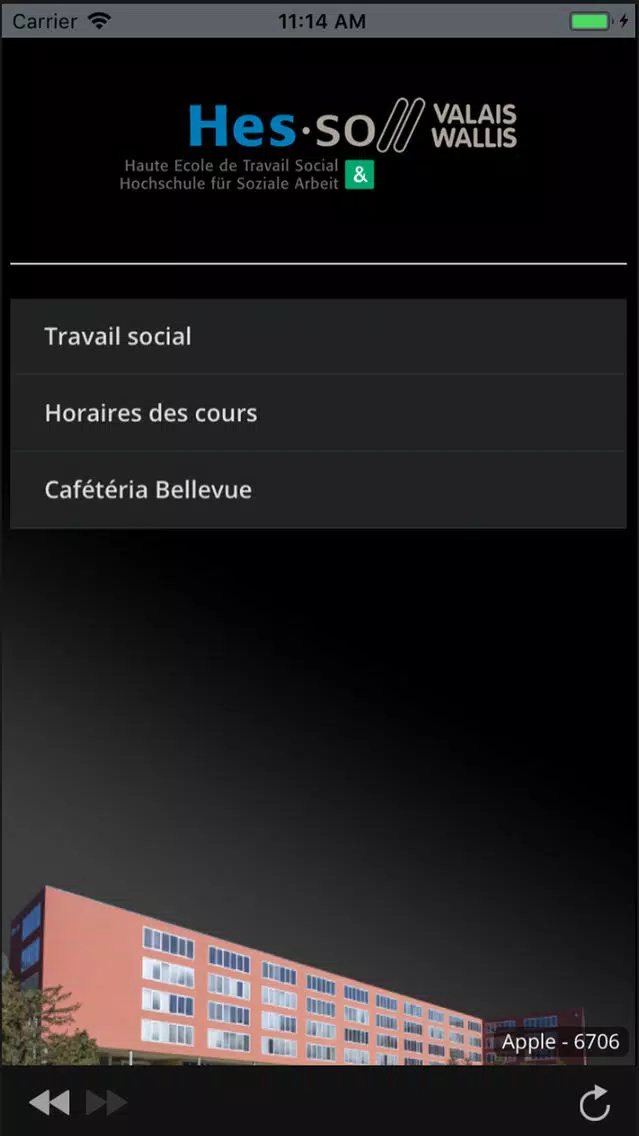 Capturas de pantalla de HES-SO Wallis