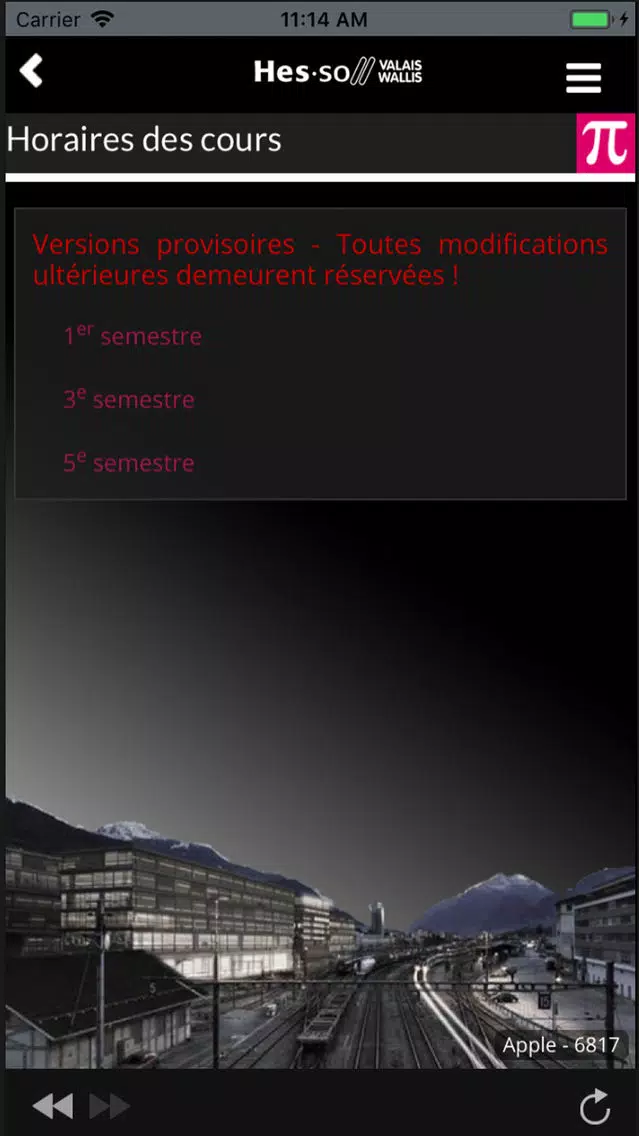 Capturas de pantalla de HES-SO Wallis