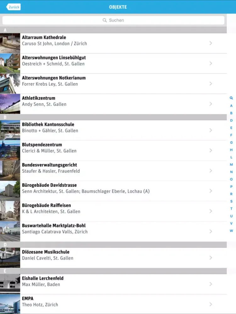 St. Gallen baut iPad  Screenshots