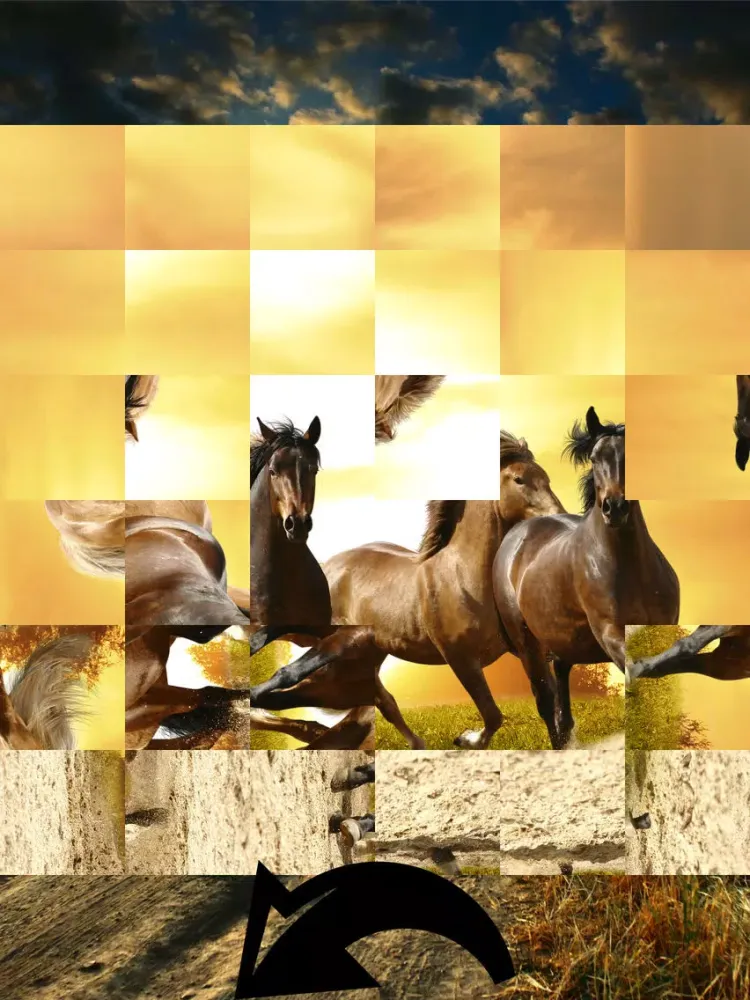 Ảnh chụp màn hình của TurnPuzz - Horses in the Sunset iPad 