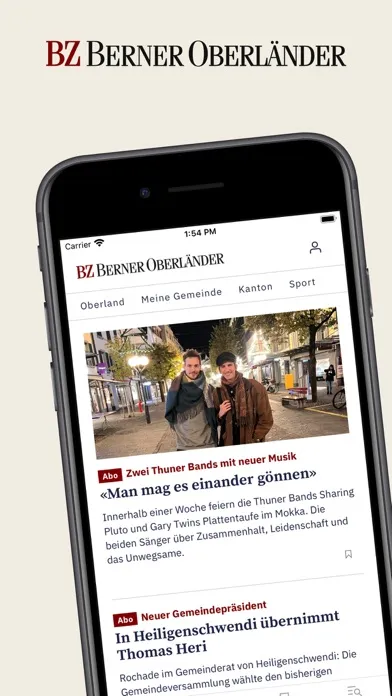 Zrzuty ekranu BZ Berner Oberländer