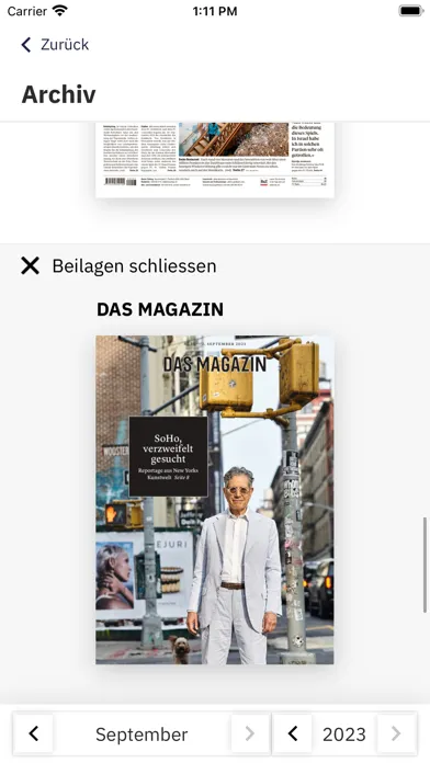 Basler Zeitung E-Paper Screenshots
