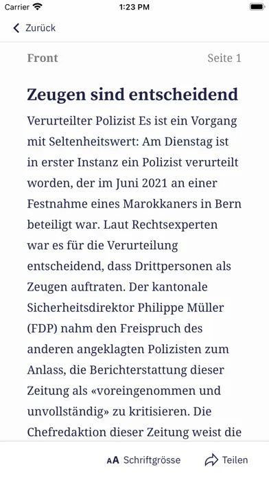 Captures d'écran de BZ Berner Oberländer E-Paper