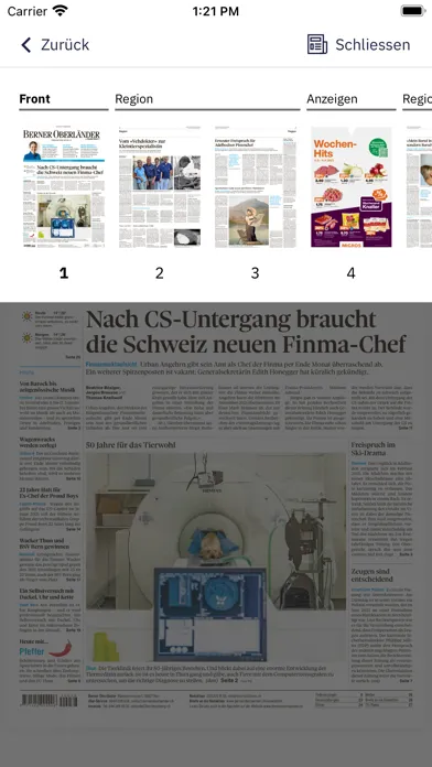 Captures d'écran de BZ Berner Oberländer E-Paper