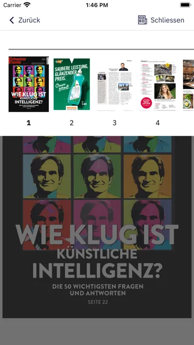 Tangkapan skrin Schweizer Familie E-Paper