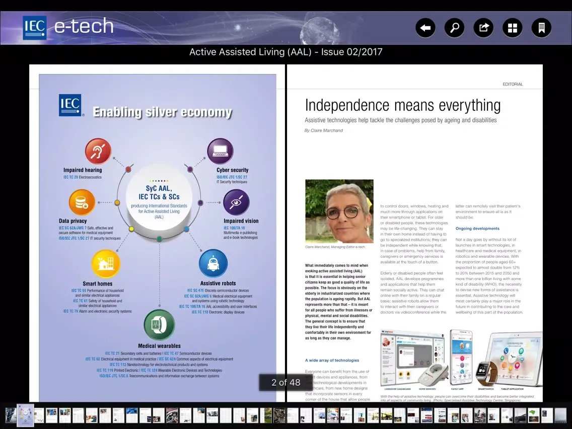 Capturas de tela do IEC etech iPad 