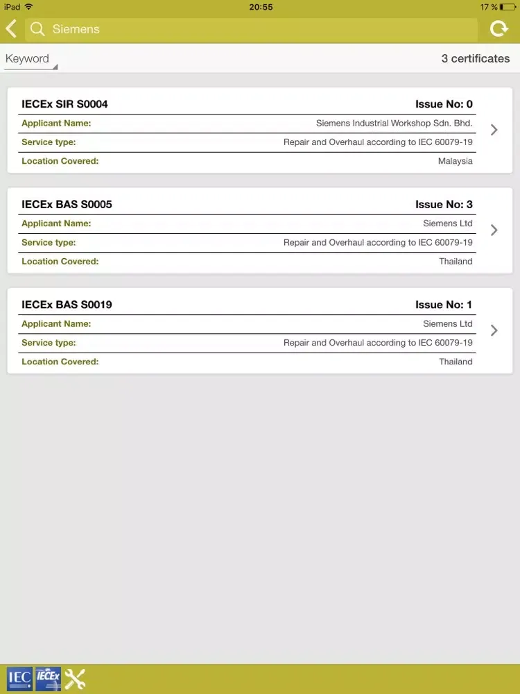 Ex Service iPad  Screenshots