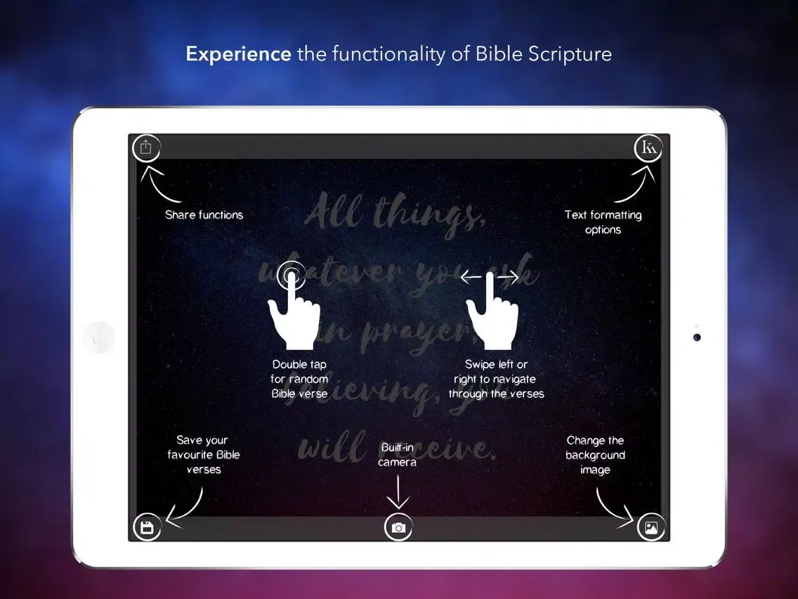 Screenshot di Bible Scripture – Inspirational Bible Verses iPad 