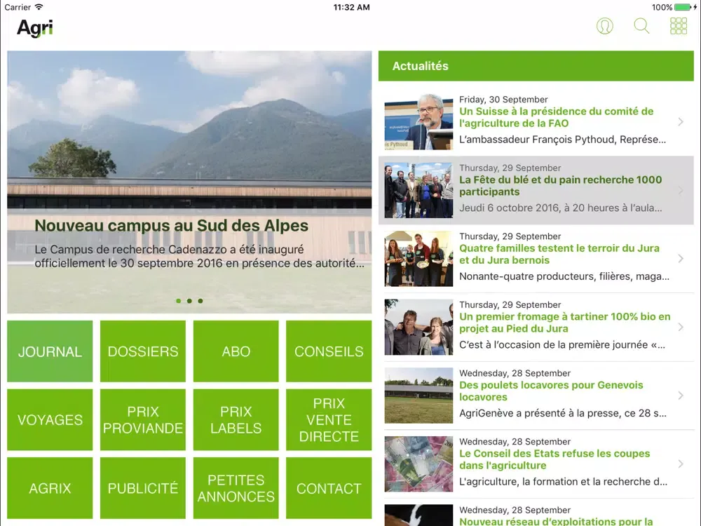 ภาพหน้าจอของ Agri iPad 