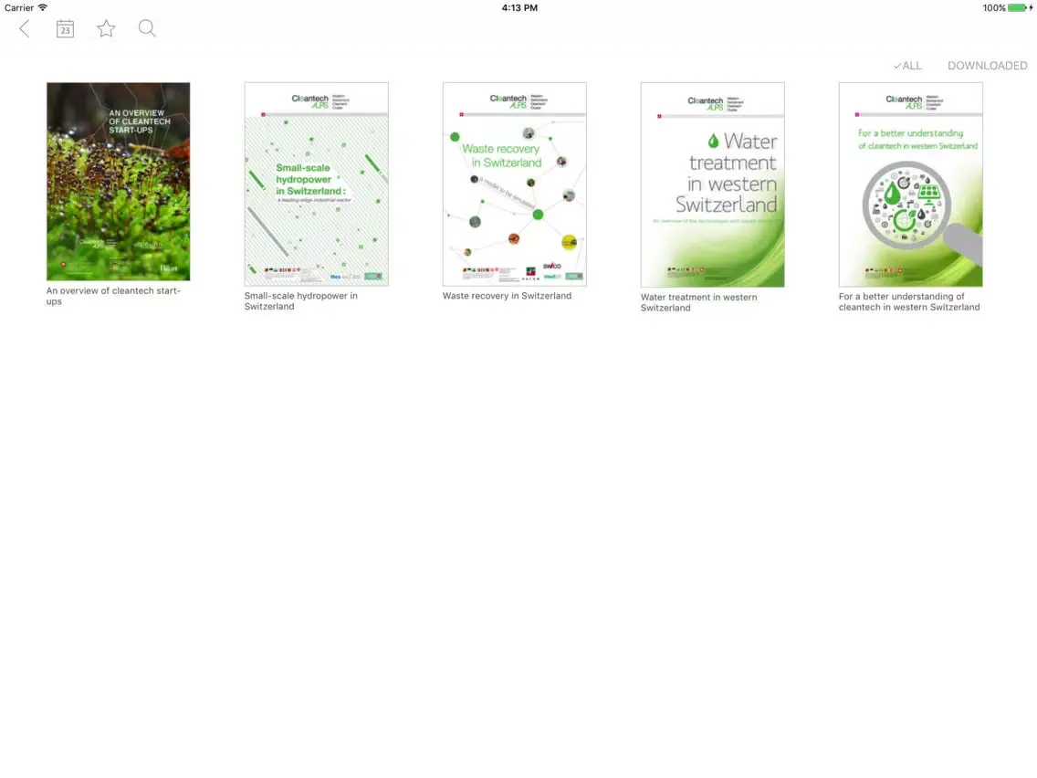 Screenshot di CleantechAlps iPad 