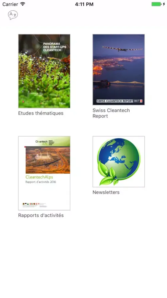 Screenshot di CleantechAlps
