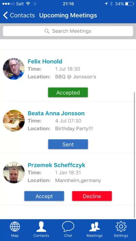 Capturas de tela do BizMeet - Share your location