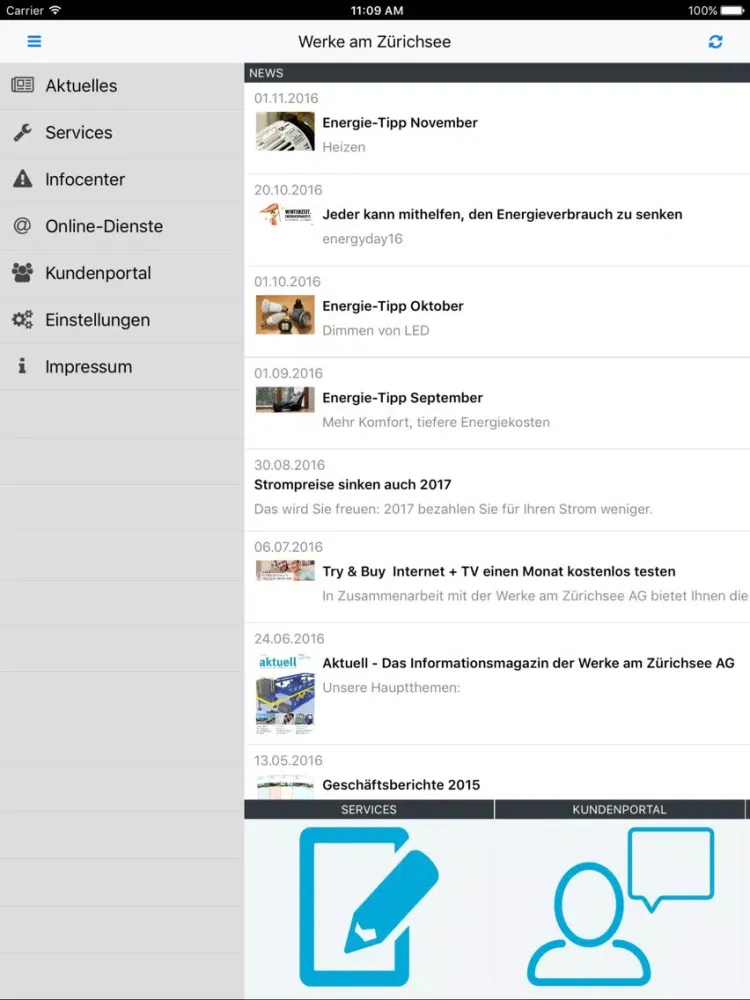 ภาพหน้าจอของ WaZApp iPad 