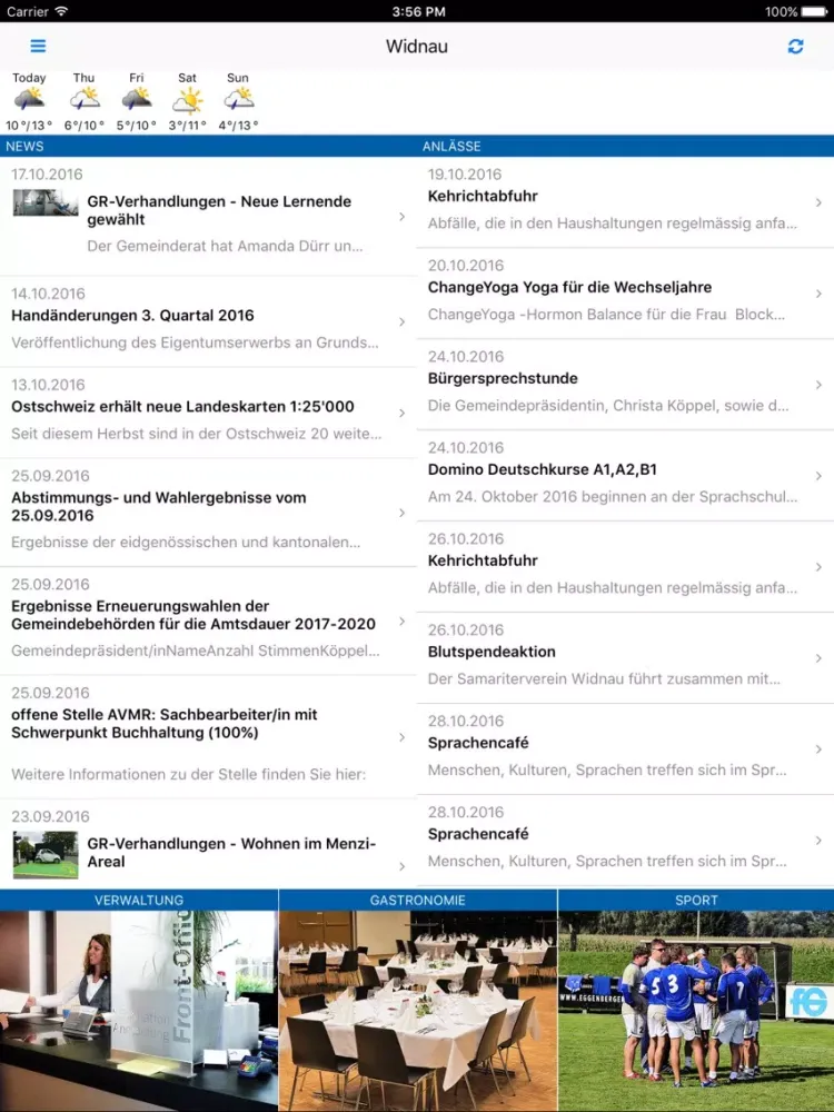 Widnau iPad  Screenshots