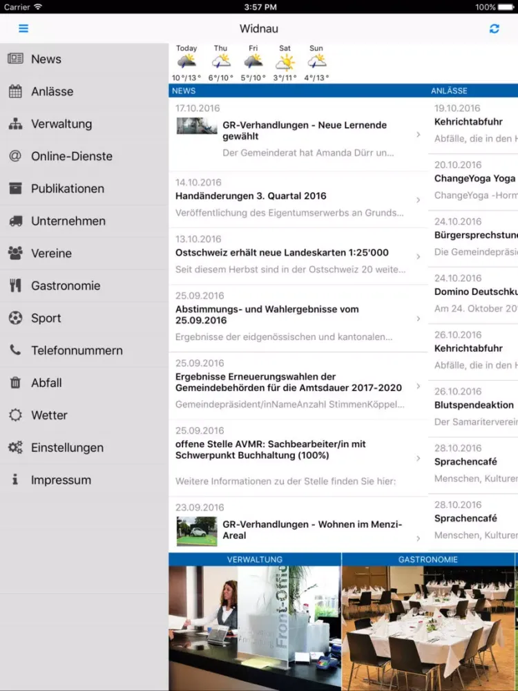 Widnau iPad  Screenshots