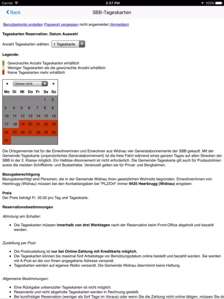 Widnau iPad  Screenshots