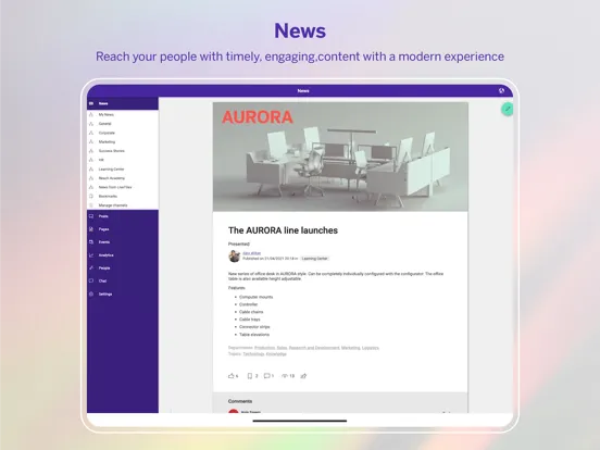 LiveTiles Reach iPad  スクリーンショット