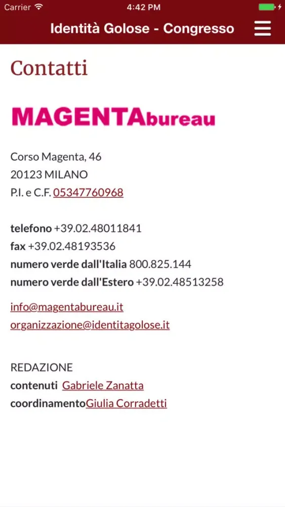 Скриншоты Identità Golose - Congresso