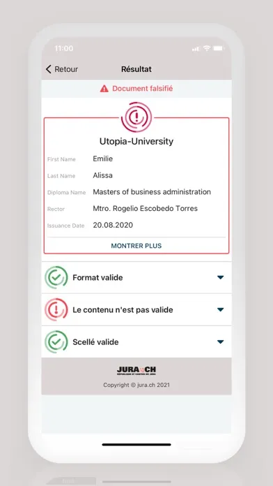 Jura Verifier 스크린샷