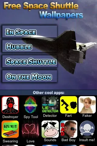 Capturas de tela do Free Space Shuttle Wallpapers