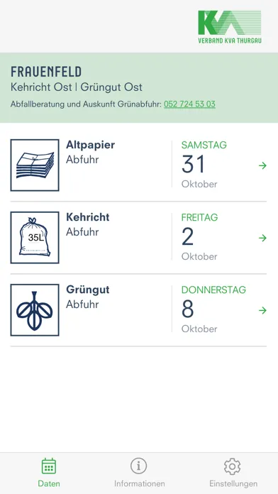 KVA Thurgau स्क्रीनशॉट
