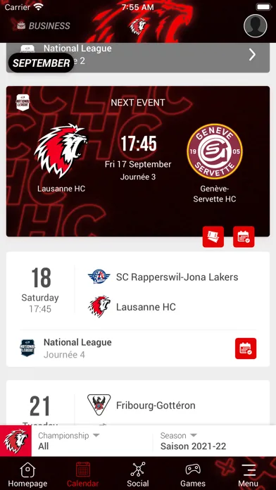 Tangkapan layar Lausanne HC