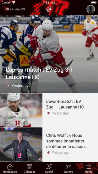 Tangkapan layar Lausanne HC