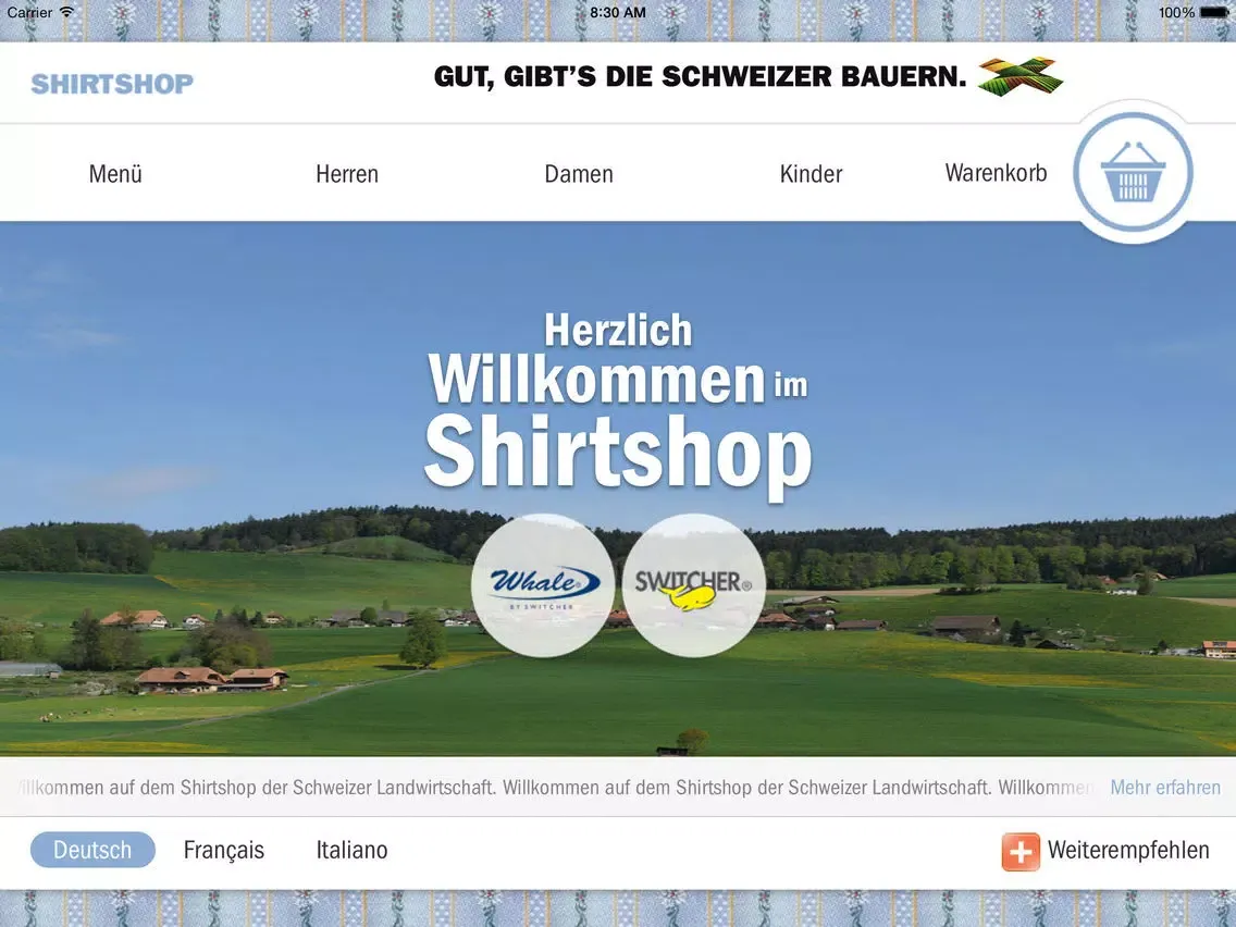 تصاویر Edelweiss-Shop der Schweizer Landwirtschaft iPad 