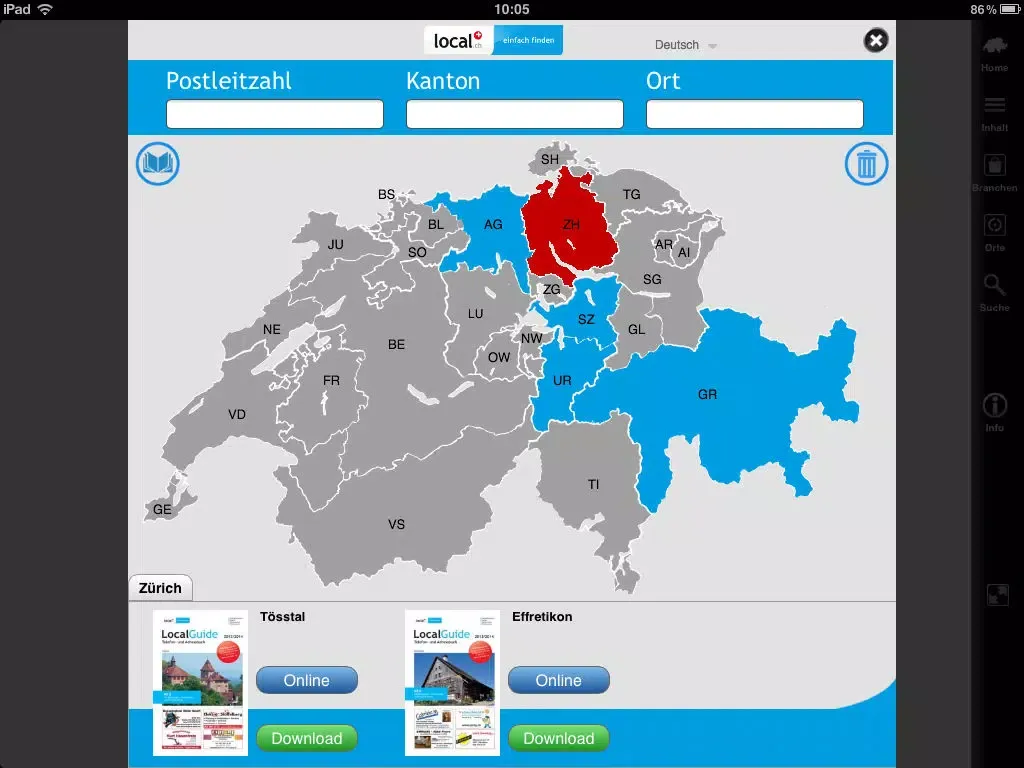 Tangkapan layar LocalGuide ebook iPad 