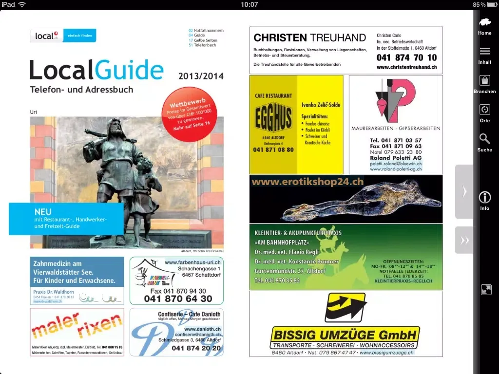 Tangkapan layar LocalGuide ebook iPad 