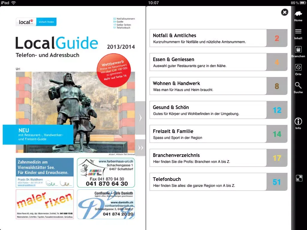 Tangkapan layar LocalGuide ebook iPad 