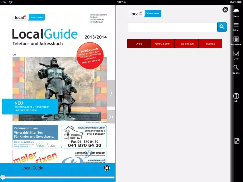 Tangkapan layar LocalGuide ebook iPad 