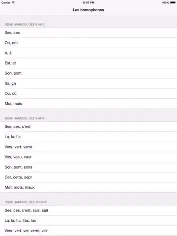 Скриншоты Homophone iPad 