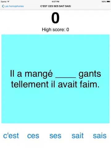 Скриншоты Homophone iPad 