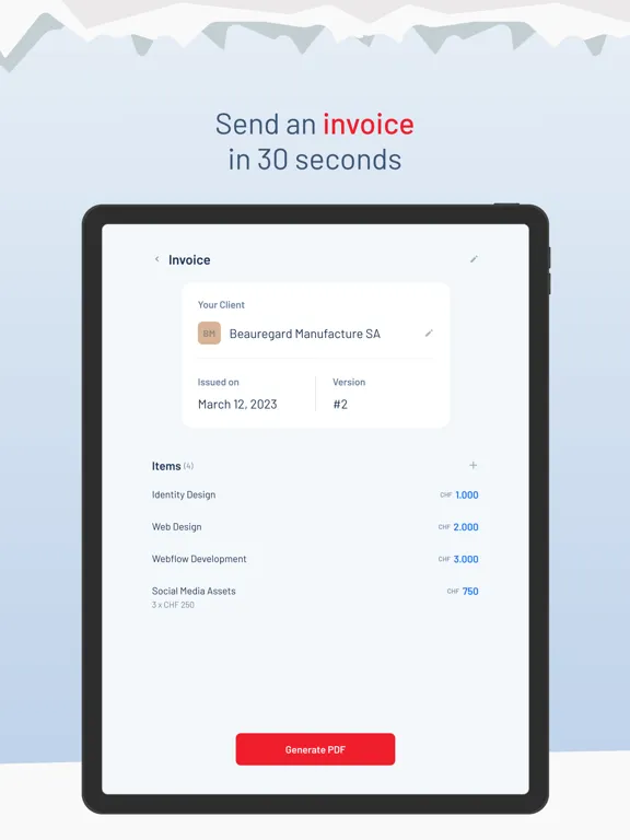 Magic Heidi: Swiss Invoice iPad  سکرین شاٹس