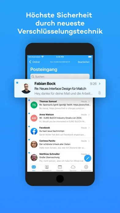 mail.ch Mail Screenshots