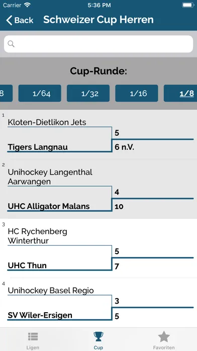 Ảnh chụp màn hình của Floorball Results