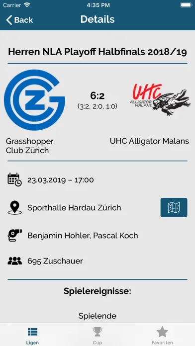 Ảnh chụp màn hình của Floorball Results
